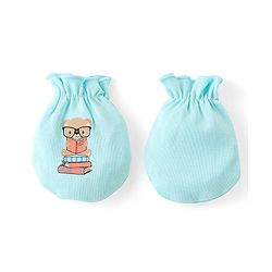 Babyhug 100% Cotton Mittens Teddy Print Pack Of 3 - Multicolour