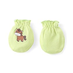 Babyhug 100% Cotton Mittens Pony Print Pack Of 3 - Multicolour