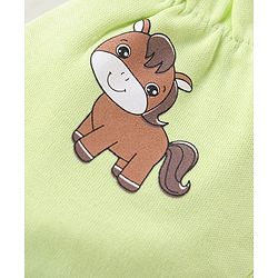 Babyhug 100% Cotton Mittens Pony Print Pack Of 3 - Multicolour