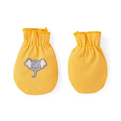 Babyhug 100% Cotton Mittens Lion Print Pack Of 3 - Multicolour