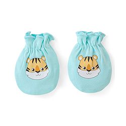 Babyhug 100% Cotton Mittens Lion Print Pack Of 3 - Multicolour