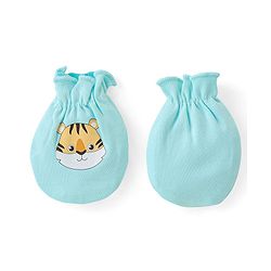 Babyhug 100% Cotton Mittens Lion Print Pack Of 3 - Multicolour