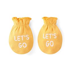 Babyhug 100% Cotton Mittens Set Striped Text & Vehicle Print Pack of 3 - Multicolour