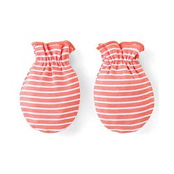 Babyhug 100% Cotton Mittens Set Striped Text & Vehicle Print Pack of 3 - Multicolour