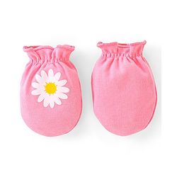 Babyhug 100% Cotton Mittens Floral Print Pack of 3 - Multicolour