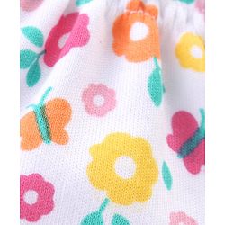 Babyhug 100% Cotton Mittens & Booties Set Floral Print - Multicolour