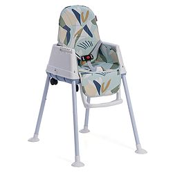 Babyhug 3 in 1 Eat & Grow Convertible High Chair - Blue| High Chair, Feeding Chair & Booster Chair| Adjustable Double Food Tray| Removable PU Leather Seat| Safety Harness| Removable Footrest