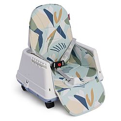 Babyhug 3 in 1 Eat & Grow Convertible High Chair - Blue| High Chair, Feeding Chair & Booster Chair| Adjustable Double Food Tray| Removable PU Leather Seat| Safety Harness| Removable Footrest