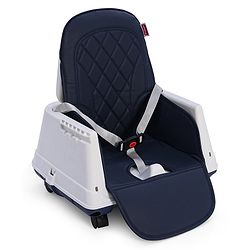 Babyhug 3 in 1 Eat & Grow Convertible High Chair | High Chair, Feeding Chair & Booster Chair| Adjustable Double Food Tray| Removable PU Leather Seat| Safety Harness| Removable Footrest (Colour May Vary)