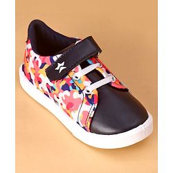 Cute Walk by Babyhug Slip On Velcro Closure Casual Shoes - Navy Blue