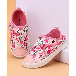 Cute Walk by Babyhug Velcro Closure Floral Printed Casual Shoes - Pink