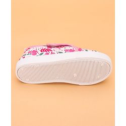 Cute Walk by Babyhug Velcro Closure Floral Printed Casual Shoes - Pink