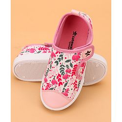 Cute Walk by Babyhug Velcro Closure Floral Printed Casual Shoes - Pink