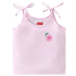 Babyhug 100% Cotton Poplin Woven Sleeveless Tie Knot Jhabla Floral & Polka Dot Print Pack of 3 - Yellow & Pink