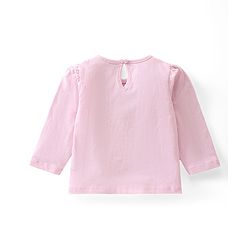 Babyhug Disney Cotton Knit Single Jersey Full Sleeve Night Suit With Minnie Mouse Graphics - Pink