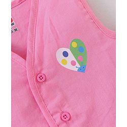 Babyhug 100% Cotton Poplin Sleeveless Front Open Jhablas Floral Print Pack of 3- Pink Yellow & White