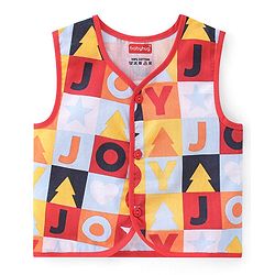 Babyhug 100% Cotton Woven Sleeveless Front Open Jhabla Star Print Pack Of 3 - Multicolor