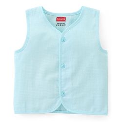 Babyhug 100% Cotton Poplin Sleeveless Front Open Jhablas Solid Colour Pack of 3- Pink Yellow & Blue
