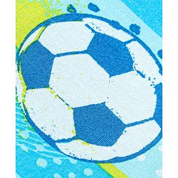 Babyhug Single Jersey Knit Half Sleeves Night Suit Soccer Ball Print - Blue