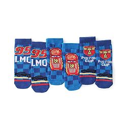 Cute Walk by Babyhug Disney Anti Bacterial Ankle Length Socks with Cars Graphics Pack of 3 - Multicolour