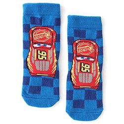Cute Walk by Babyhug Disney Anti Bacterial Ankle Length Socks with Cars Graphics Pack of 3 - Multicolour