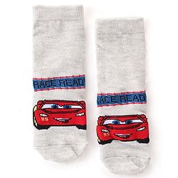 Cute Walk by Babyhug Disney Anti Bacterial Ankle Length Socks with Cars Graphics Pack of 3 - Multicolour