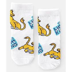 Cute Walk by Babyhug Disney Non Terry Anti-bacterial Ankle Length Socks Lion King Graphics Pack of 3 - Multicolour