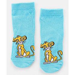 Cute Walk by Babyhug Disney Non Terry Anti-bacterial Ankle Length Socks Lion King Graphics Pack of 3 - Multicolour