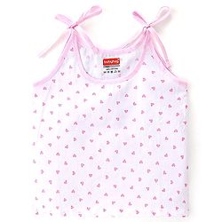 Babyhug 100% Cotton Woven Sleeveless Tie Knot Jhabla Heart Print  Pack of 3 - Multicolour