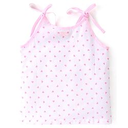 Babyhug 100% Cotton Woven Sleeveless Tie Knot Jhabla Heart Print  Pack of 3 - Multicolour