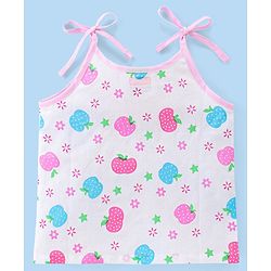 Babyhug 100% Cotton Tie Knot Jhablas With Apple Print Pack Of 5 - Pink