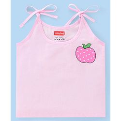 Babyhug 100% Cotton Tie Knot Jhablas With Apple Print Pack Of 5 - Pink
