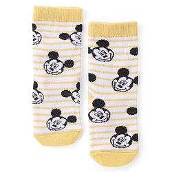 Cute Walk by Babyhug Non Terry Anti Bacterial Ankle Length Socks Mickey Mouse Family Design Pack of 3 - Multicolour