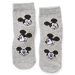 Cute Walk by Babyhug Non Terry Anti Bacterial Ankle Length Socks Mickey Mouse Family Design Pack of 3 - Multicolour
