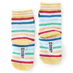 Cute Walk by Babyhug Non Terry Anti Bacterial Ankle Length Socks Mickey Mouse Family Graphics Pack of 3 - Multicolour