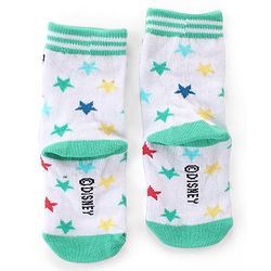 Cute Walk by Babyhug Non Terry Anti Bacterial Ankle Length Socks Mickey Mouse Family Graphics Pack of 3 - Multicolour