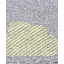 Babyhug Premium Knitted Cotton All Season Blanket Cloud Print - Grey Multicolour