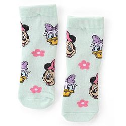 Cute Walk by Babyhug Non Terry Anti Bacterial Ankle Length Socks Disney Minnie Mouse Family Graphics Pack of 3 - Multicolour