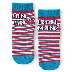 Cute Walk by Babyhug Non Terry Anti Bacterial Ankle Length Socks Marvel Avengers Graphics Pack of 3 - Multicolour