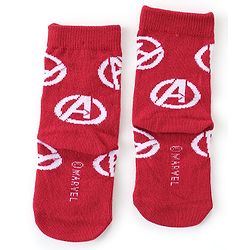 Cute Walk by Babyhug Non Terry Anti Bacterial Ankle Length Socks Marvel Avengers Graphics Pack of 3 - Multicolour