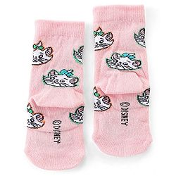 Cute Walk by Babyhug Disney  Cotton Blend Knit  Anti-Bacterial   Ankle Length Socks Aristocats Marie Graphics Pack of 3 - Multicolour