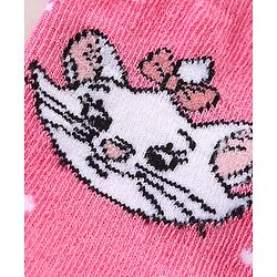 Cute Walk by Babyhug Disney  Cotton Blend Knit  Anti-Bacterial   Ankle Length Socks Aristocats Marie Graphics Pack of 3 - Multicolour
