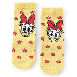 Cute Walk by Babyhug Disney   Cotton Blend Knit  Anti-Bacterial Ankle Length Socks Minnie Mouse Family Graphics Pack of 3 - Multicolour