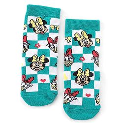 Cute Walk by Babyhug Disney   Cotton Blend Knit  Anti-Bacterial Ankle Length Socks Minnie Mouse Family Graphics Pack of 3 - Multicolour