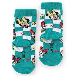 Cute Walk by Babyhug Disney   Cotton Blend Knit  Anti-Bacterial Ankle Length Socks Minnie Mouse Family Graphics Pack of 3 - Multicolour
