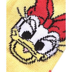 Cute Walk by Babyhug Disney   Cotton Blend Knit  Anti-Bacterial Ankle Length Socks Minnie Mouse Family Graphics Pack of 3 - Multicolour