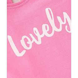 Babyhug Cotton Knit Frill Sleeves Tops with Polka Dot Floral & Text Graphics - Multicolour