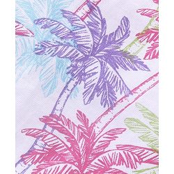 Babyhug Cotton Sleeveless Top With All Over Coconut Trees Print and Back Knot - White
