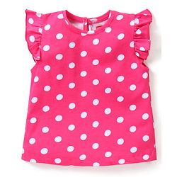 Babyhug Cotton Knit Half Sleeves T-Shirts Strawberry & Polka Dot Graphics Pack of 2 - Multicolour