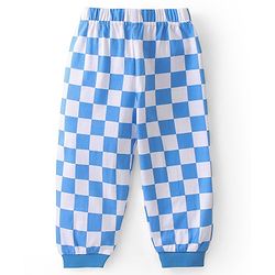Babyhug Cotton Knit Single Jersey Half Sleeves Night Suit With F1 Racing Print - Blue